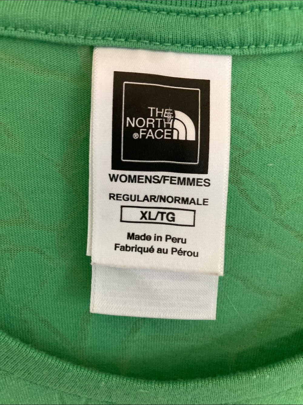 The North Face Women's Bright Green Short Sleeve Crew Burnout Tee Size XL - Picture 5 of 7